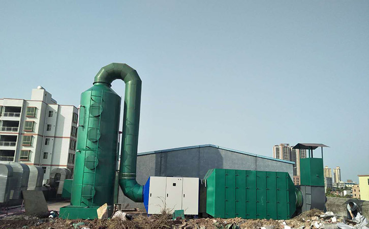 噴漆房處理廢氣方案《翌駿環(huán)保》廢氣凈化廢氣處理設備