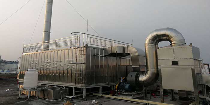 噴漆房廢氣處理氣水混合塔+生物法