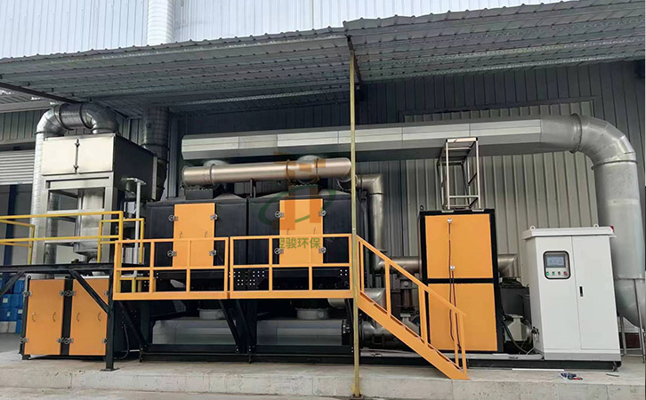 噴漆房廢氣治理工程（活性炭吸附濃縮+催化燃燒設(shè)備）設(shè)計安裝