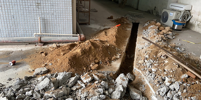 電子廠雨污分流工程施工現場3